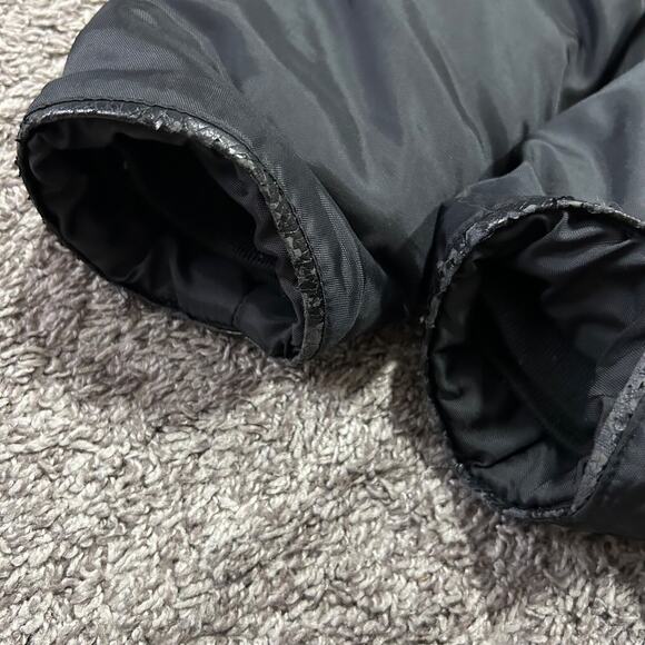 Vintage Bomber Jacket National Patrol Quilted Nylon Full Zip y2k Insulated Black - Picture 5 of 11